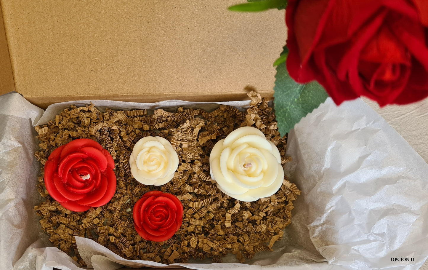 Caja regalo velas aromáticas San Valentín