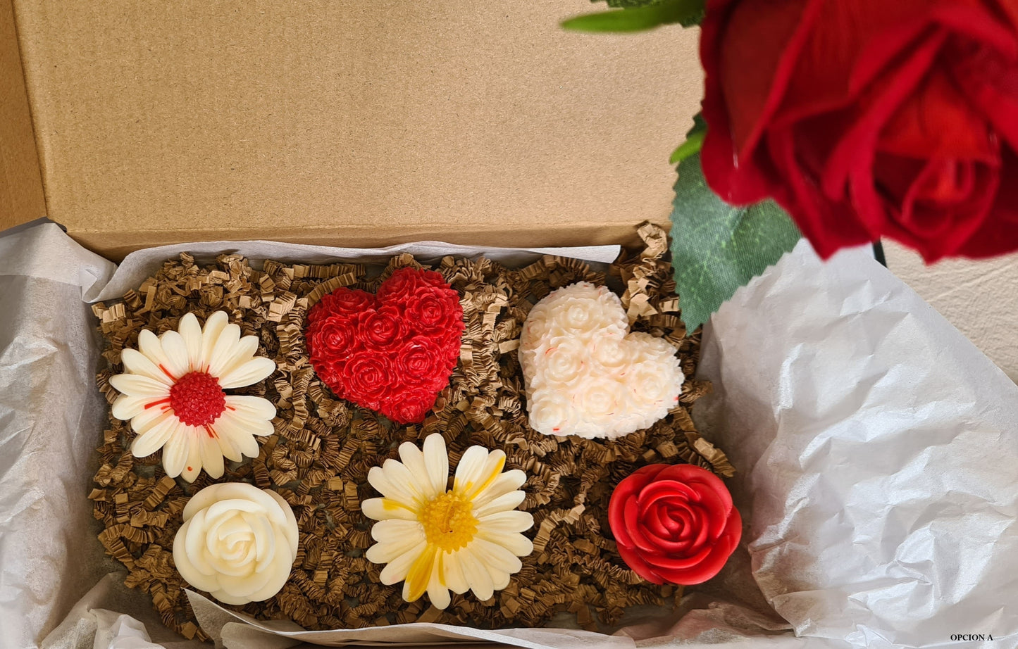 Caja regalo velas aromáticas San Valentín