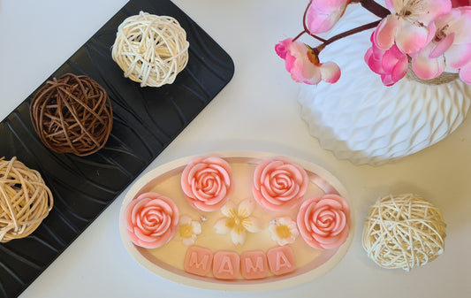 Cuenco artesanal en yeso aromático Día de la Madre
