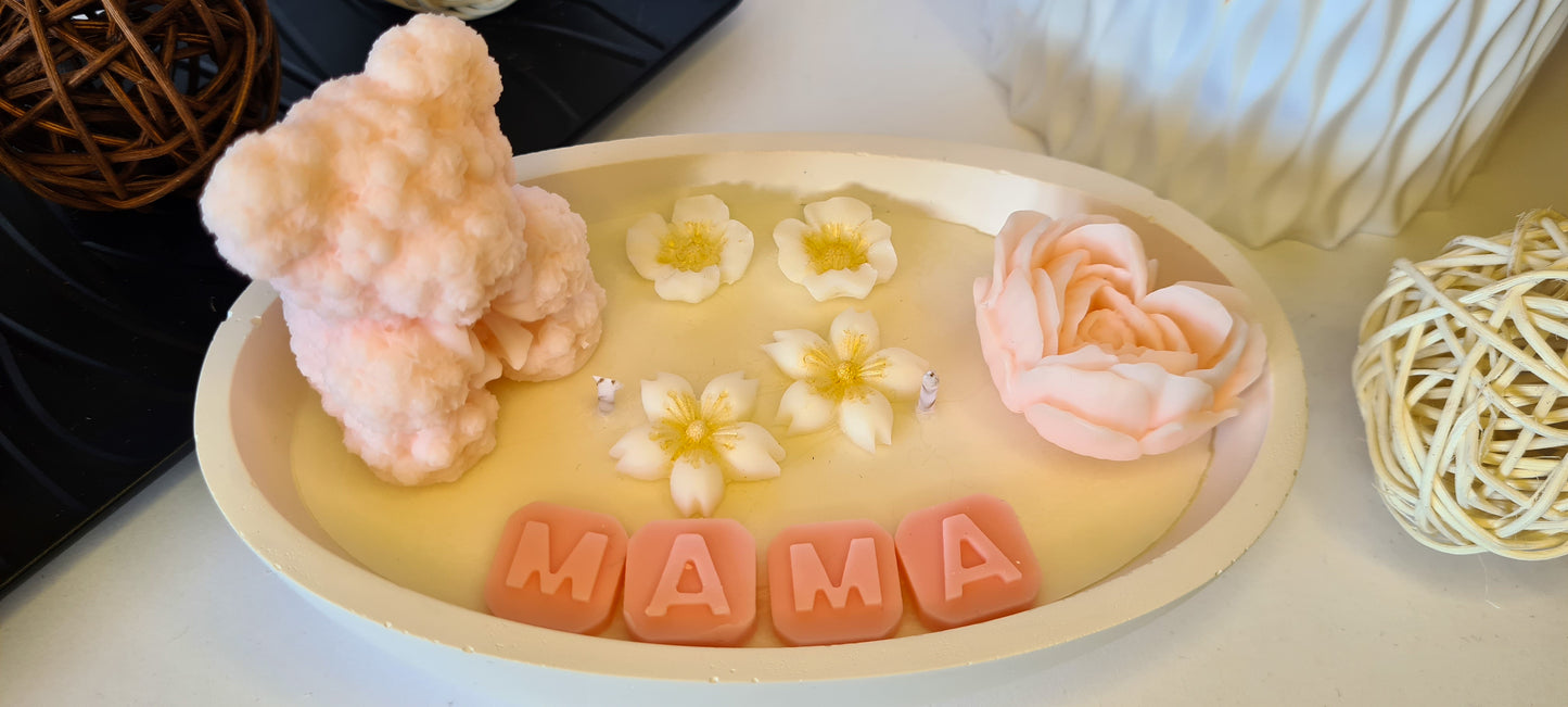 Cuenco artesanal en yeso aromático Día de la Madre